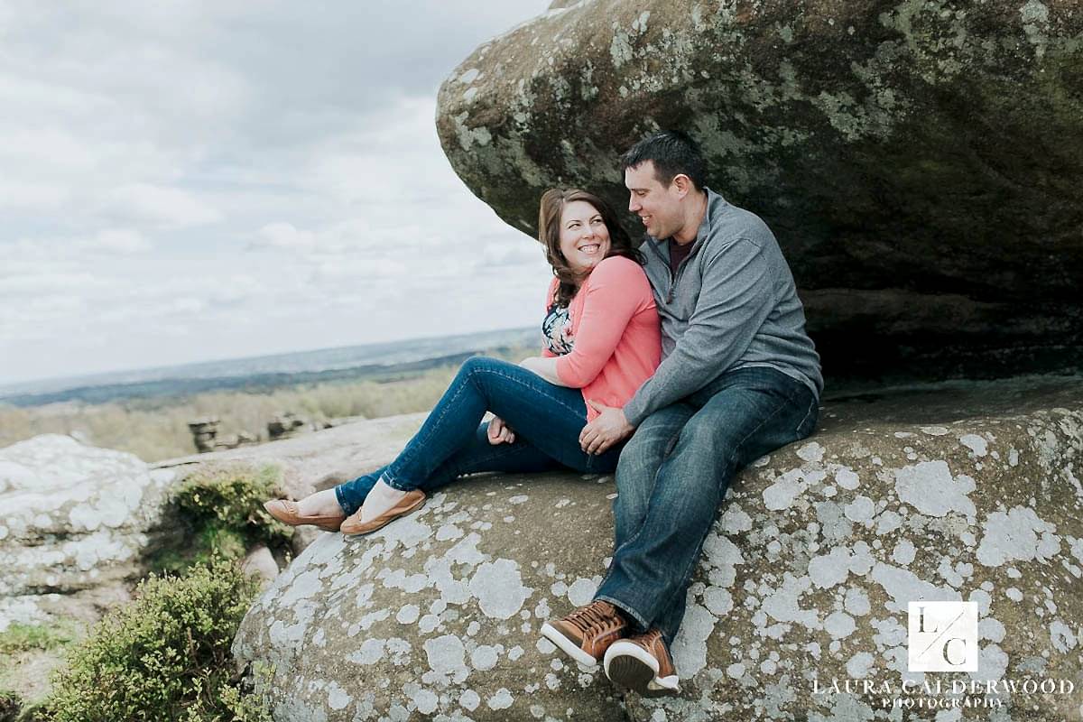 Brimham Rocks engagement shoot | by Harrogate wedding photographer Laura Calderwood