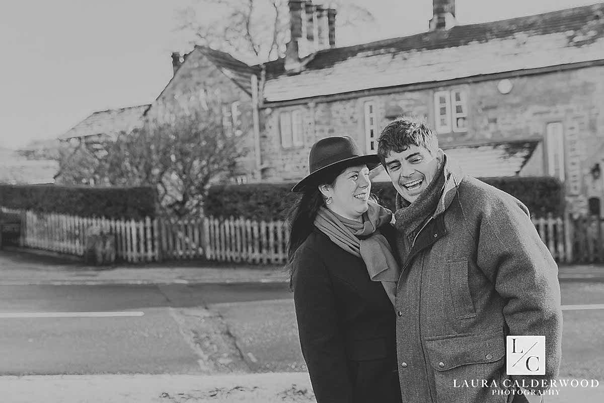 Winter engagement shoot at Bolton Abbey | by Yorkshire wedding photographer Laura Calderwood
