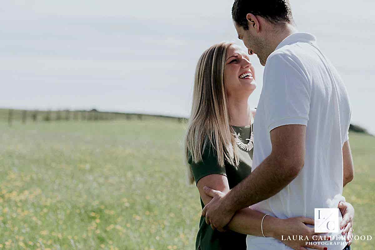Yorkshire farm engagement shoot in Otley | by Leeds wedding photographer Laura Calderwood