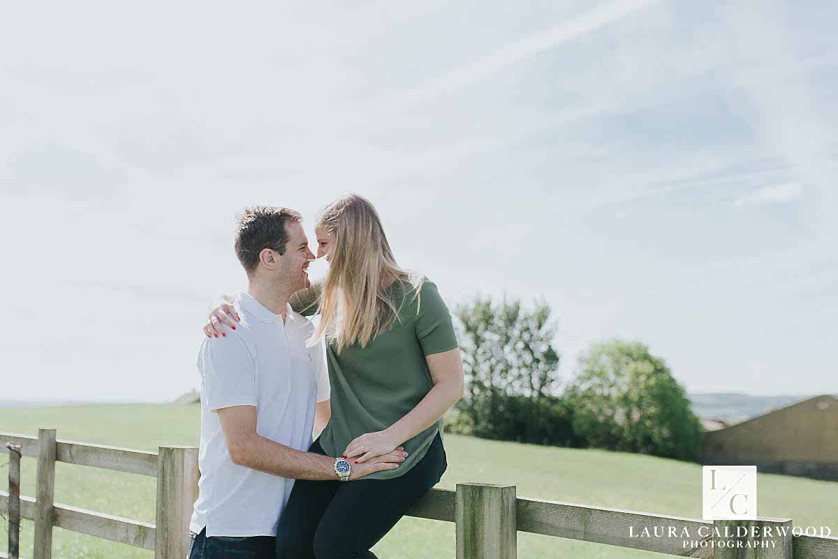Yorkshire farm engagement shoot in Otley | by Leeds wedding photographer Laura Calderwood