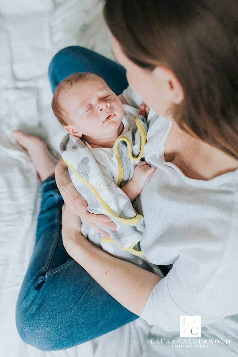 Yorkshire newborn photographer | newborn lifestyle photography at home in Ilkley by Laura Calderwood Photography