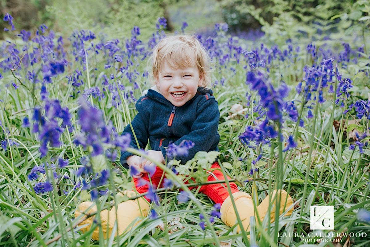 Yorkshire family photography | family photo shoot at bluebell woods in Ilkley by Laura Calderwood Photography