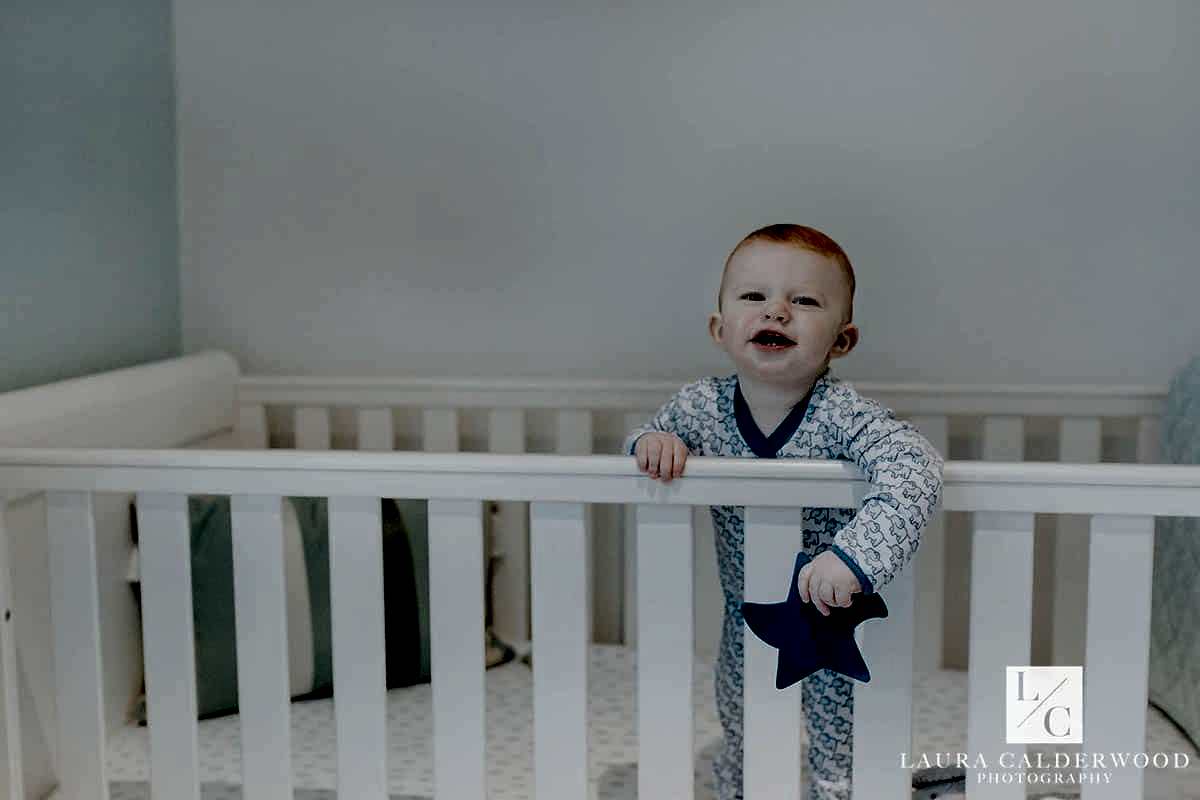 Yorkshire baby photography | first birthday baby photo shoot at home in Huddersfield by Laura Calderwood Photography