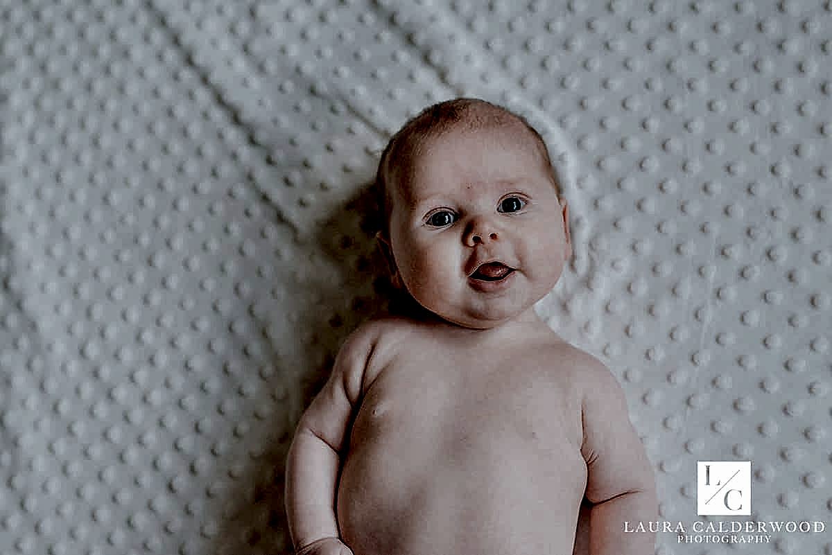 york baby photographer | 3 month baby photo shoot at home in York by Laura Calderwood Photography