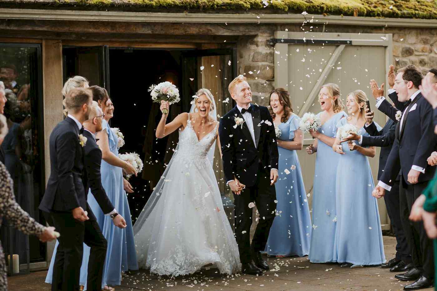 the tithe barn bolton abbey wedding photos