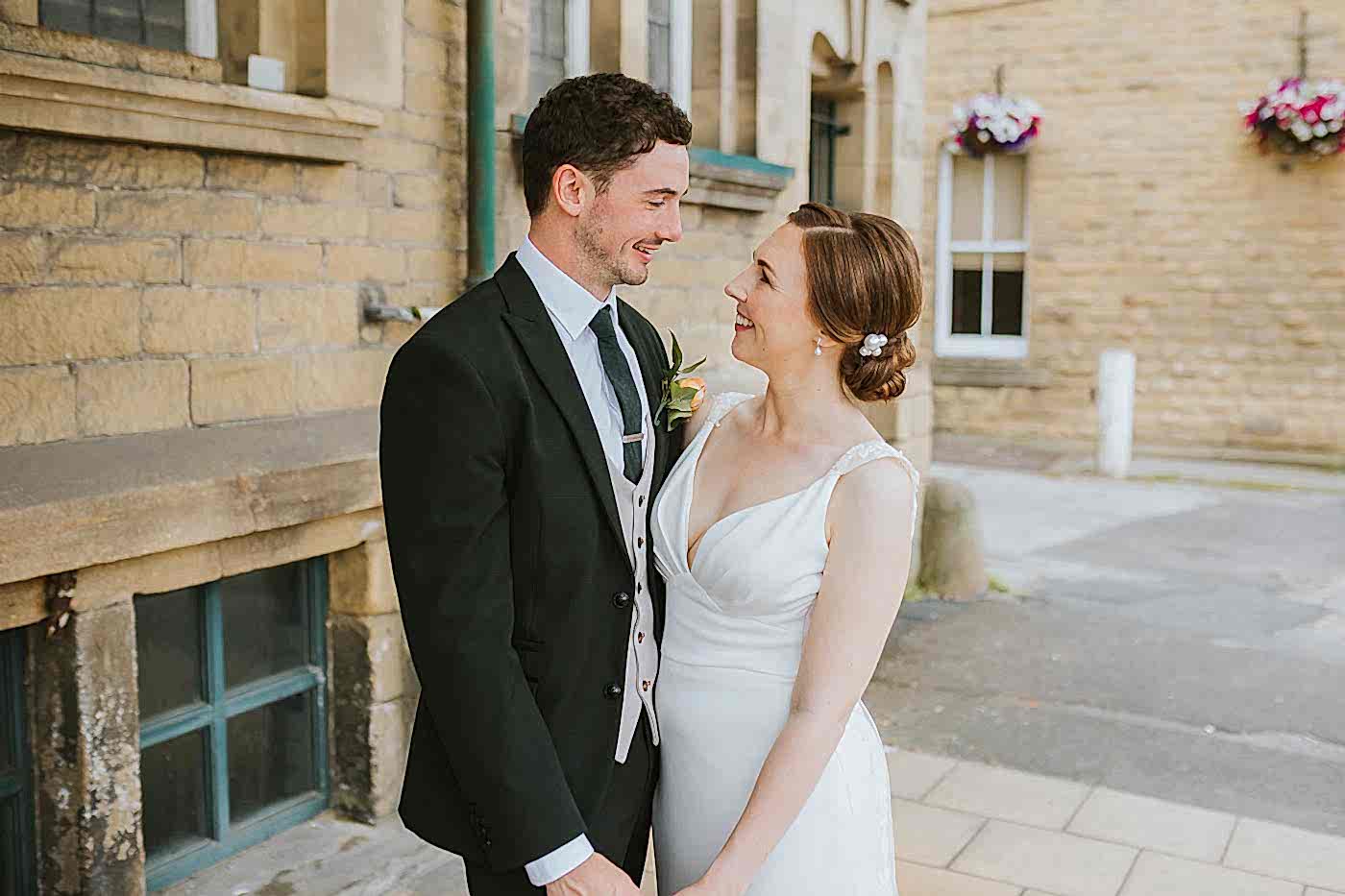 Kings Hall Ilkley Wedding Photos. colourful wedding at the winter gardens