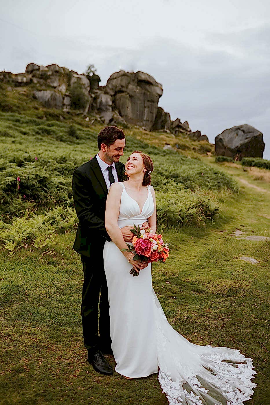 Kings Hall Ilkley Wedding Photos. colourful wedding at the winter gardens