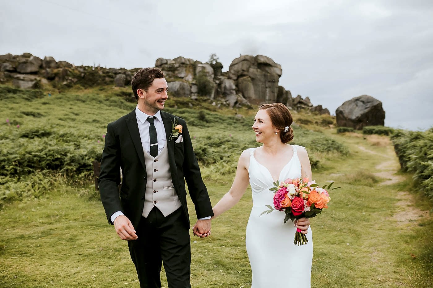Kings Hall Ilkley Wedding Photos. colourful wedding at the winter gardens