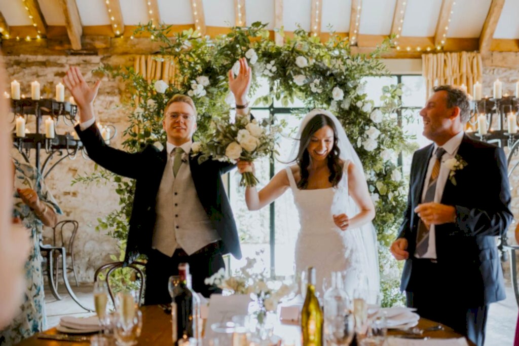 photos from a summer wedding at the tithe barn bolton abbey