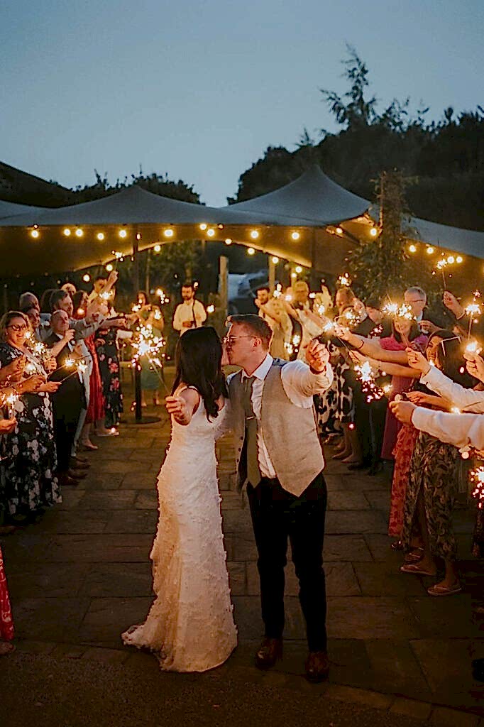 photos from a summer wedding at the tithe barn bolton abbey