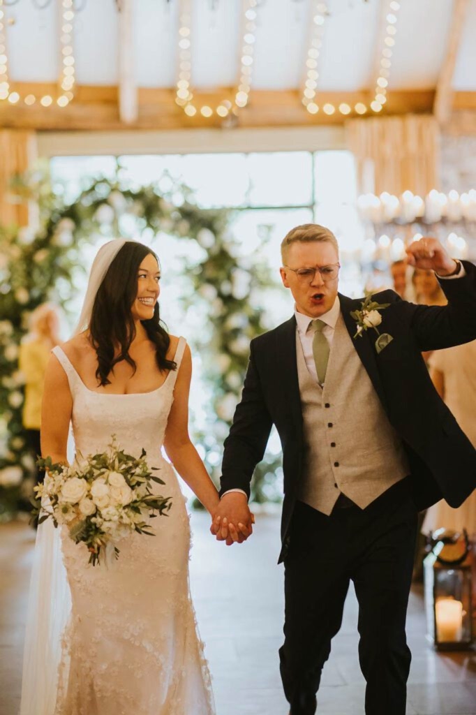 photos from a summer wedding at the tithe barn bolton abbey